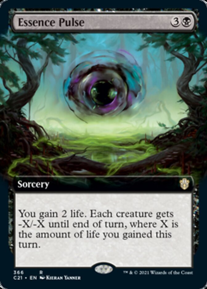 Essence Pulse
 You gain 2 life. Each creature gets -X/-X until end of turn, where X is the amount of life you gained this turn.